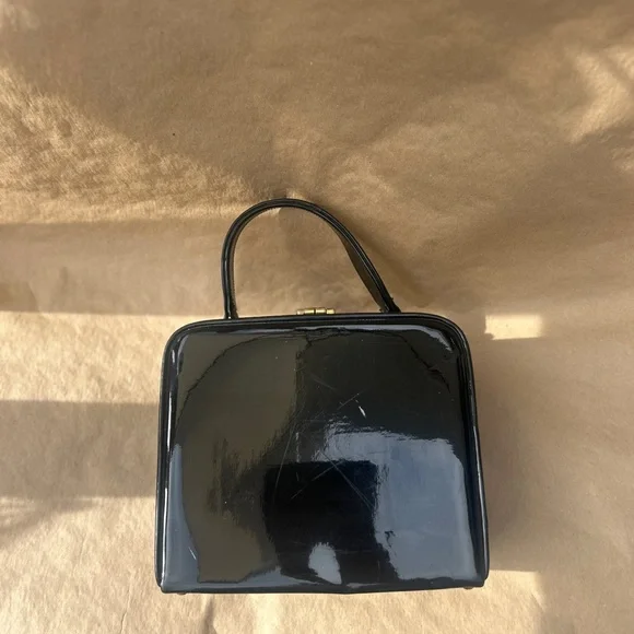 Vintage 1960’s Elizabeth Arden Train Case patent leather - Picture 9 of 10